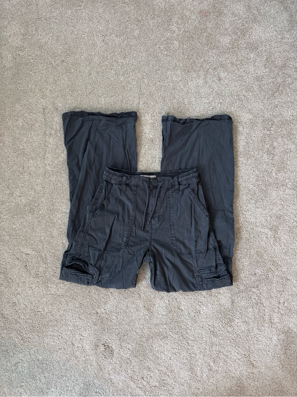 SO Women's Dark Gray Straight Leg Cargo Pants